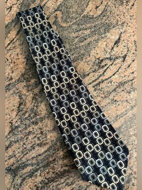 Carlos Devenezia 100% Silk Geometric Pattern Necktie